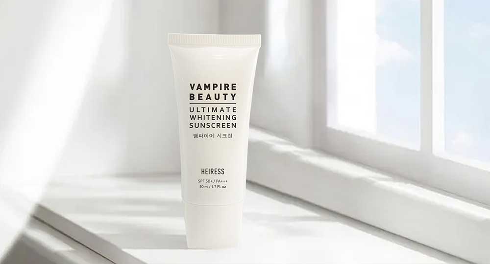 Vampire ultimate whitening sunscreen by Heiress - Mockup 2